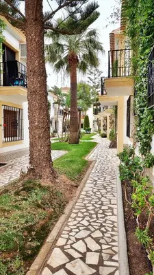 Jardín al aire libre en Apartamento Sol y Mar