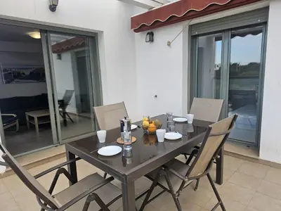 Un balcón o terraza de Apto ATENAS, Retamar, Cabo de Gata