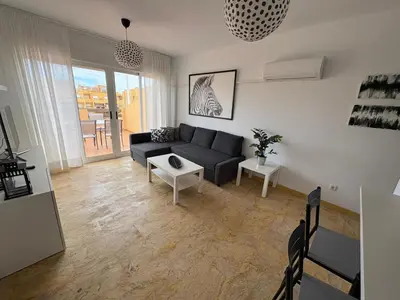 Zona de estar de APARTAMENTO ATICO Vera playa Puerto Rey
