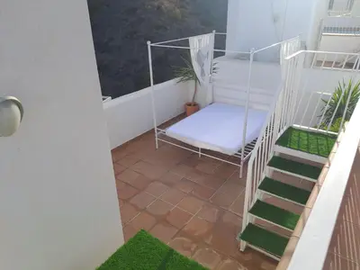 Un balcón o terraza de Ático 180 vistas al mar Mojacar
