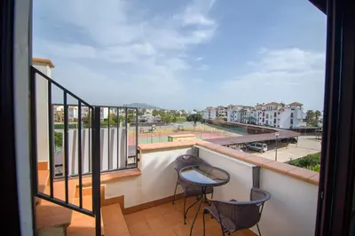 Un balcón o terraza de Mediterranea 9 Vera Playa Jardines tus momentos frente al mar