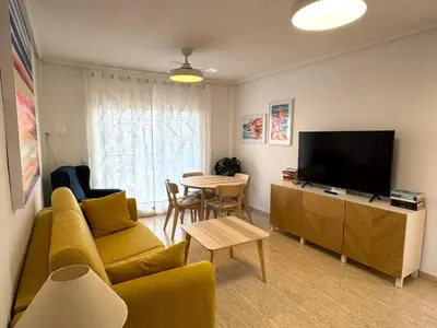 Una televisión o centro de entretenimiento en Ático Veramar 5 - Vera Playa