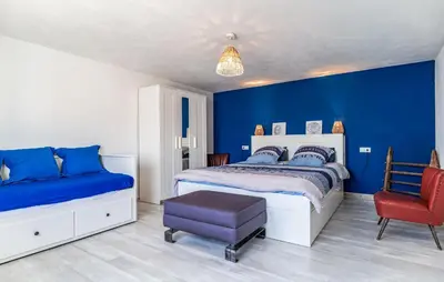 Cama o camas de una habitación en Nice Home In San Juan De Los Terrer