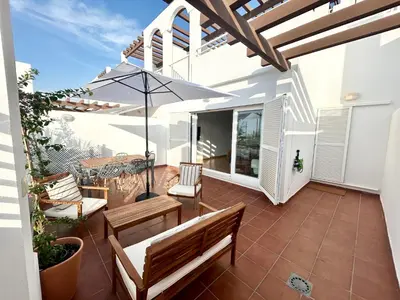 Un balcón o terraza de Mojacar Primera línea y vistas al mar
