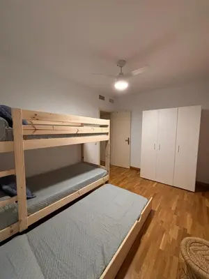 Cama o camas de una habitación en Apartamento Olimpic Beach