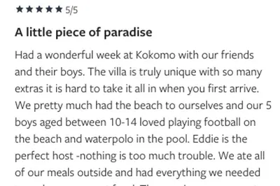 Plano de Kokomo on the beach with heated swimming pool