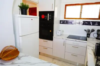 Una cocina o zona de cocina en MojacarProperty, Apto Luis 1ª Línea de Playa