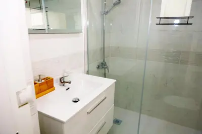 Un baño de MojacarProperty, Apto Luis 1ª Línea de Playa