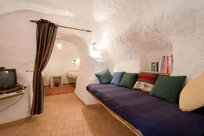 Zona de estar de RentitSpain - Guadix - Cueva Oliva Relax e Historia entre las Montañas