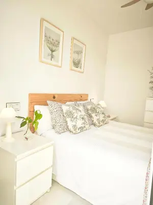 Cama o camas de una habitación en Apto PETANCA, Retamar, Cabo de Gata