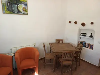 Zona de estar de El Oasis Morado