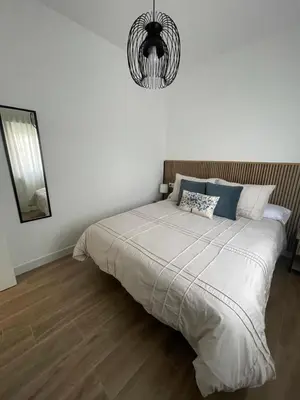 Cama o camas de una habitación en El Alto de los Bohemios
