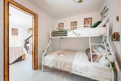 Cama o camas de una habitación en Villa Natura un Paraíso en la Alpujarra Almeriense