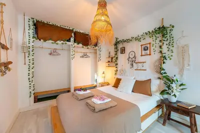 Cama o camas de una habitación en Villa Natura un Paraíso en la Alpujarra Almeriense