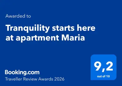 Certificado, premio, señal o documento que está expuesto en Tranquility starts here at apartment Maria