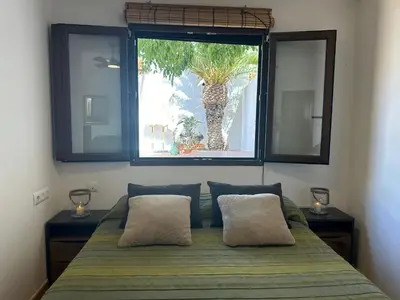 Cama o camas de una habitación en Apartamento en preciosa villa rural rodeado de naturaleza