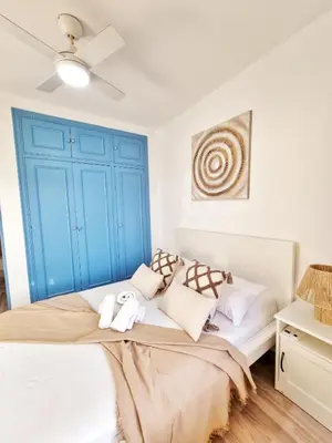 Cama o camas de una habitación en MAR y SOL, Retamar, Cabo de Gata