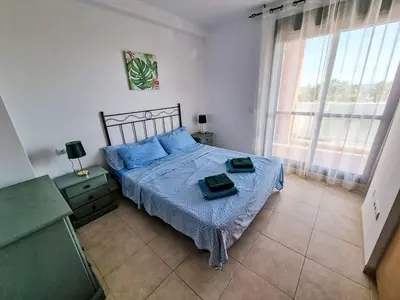 Cama o camas de una habitación en Apartment Sotavento by Interhome