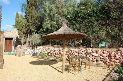 Jardín al aire libre en La cochera de la noria
