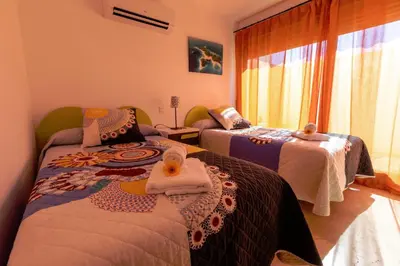 Cama o camas de una habitación en Jurinea Carboneras