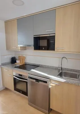 Una cocina o zona de cocina en Beautiful luxury apartment with sea view Mojacar Playa