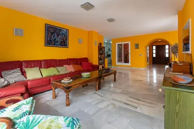 Zona de estar de Villa Super Lujo Mojacar -7 hab - piscina - vistas al mar