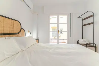 Cama o camas de una habitación en RentitSpain - Almerimar - Apto Almerimar con Puerto y Playa