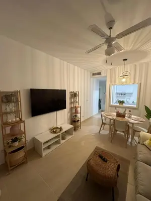 Una televisión o centro de entretenimiento en Casa de Luz