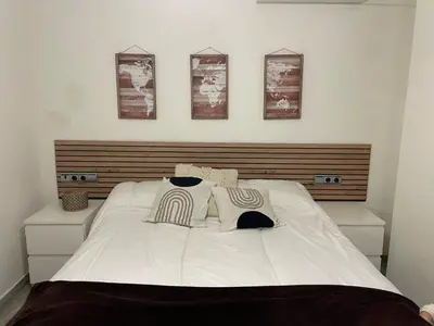 Cama o camas de una habitación en Bonito apartamento en Aguadulce