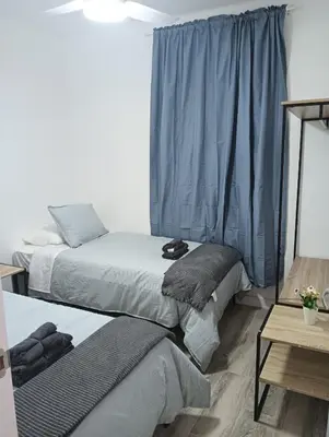 Cama o camas de una habitación en Apartamento Ribera
