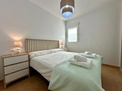 Cama o camas de una habitación en Casa Playa Paraiso