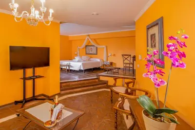 Cama o camas de una habitación en Hospederia del Zenete