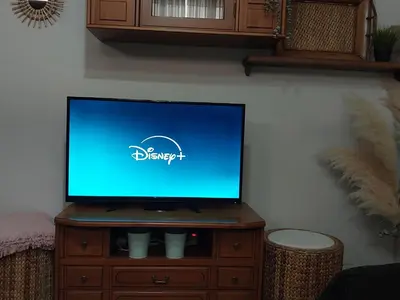 Una televisión o centro de entretenimiento en Casa Carmen