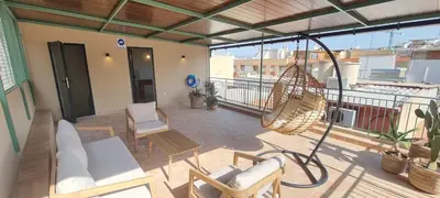 Un balcón o terraza de Casa con Encanto y Futbolín junto a la Playa - By Aloha Palma