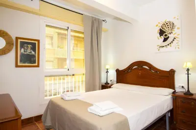Cama o camas de una habitación en Águilas Centro Playa La Colonia