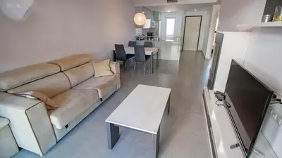 Una televisión o centro de entretenimiento en Los Hermanos