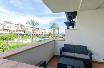 Un balcón o terraza de Mediterranea 16 Vera Playa Jardines tus momentos frente al mar
