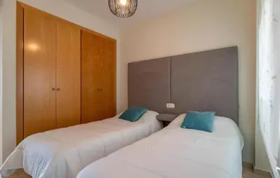Cama o camas de una habitación en Almerimar Golf y Playa