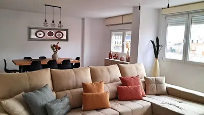 Zona de estar de Piso Garrucha beautiful & spacious apartment - 50 meters from the beach