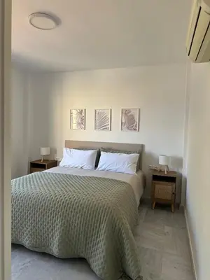 Cama o camas de una habitación en Sol Puerto Apartamento en Almerimar