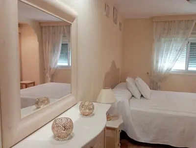 Cama o camas de una habitación en Mobilhomes La Cabañuela