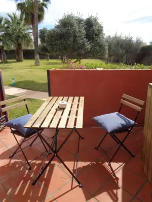 Jardín al aire libre en Apartamento FKK Parquevera III
