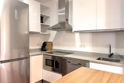 Una cocina o zona de cocina en Apartamentos Julio Visconti