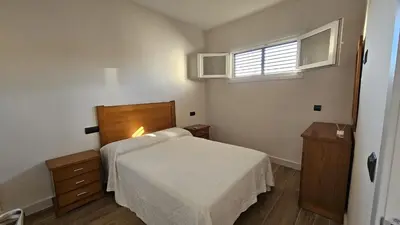 Cama o camas de una habitación en Apartamento en Cabo de Gata Urbanización CABOSOL