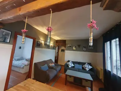 Zona de estar de El capricho de Trevélez