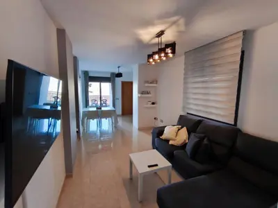 Una televisión o centro de entretenimiento en Las Higueras Suite