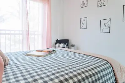 Cama o camas de una habitación en Palmeral playa