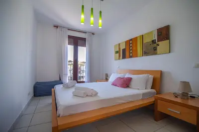 Cama o camas de una habitación en Mediterranea 17 Vera Playa Jardines de nuevo Vera