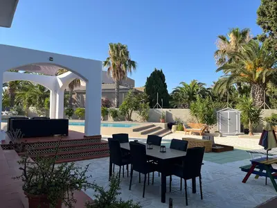 Piscina en o cerca de Villa de los Osos - 3min Walk To The Beach & Club De Golf Playa Serena, Entire House, Chalet With XXL Private Pool & Gym