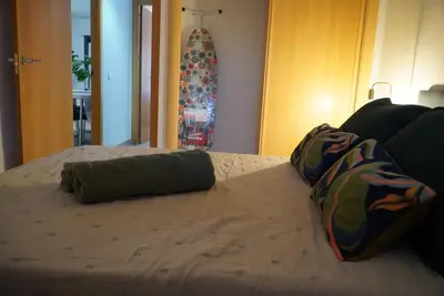 Cama o camas de una habitación en Apartamento Caramelito Playa
